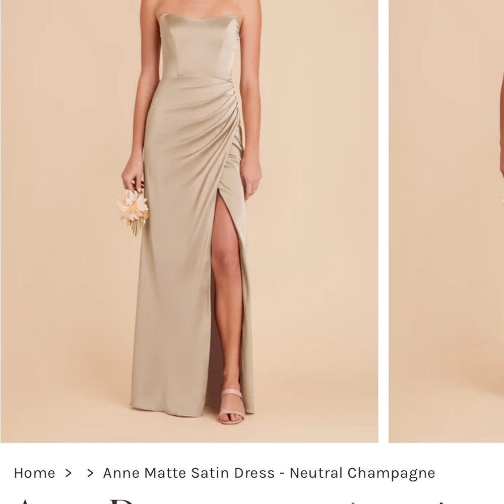 Neutral Champagne Matte Satin Birdy Grey